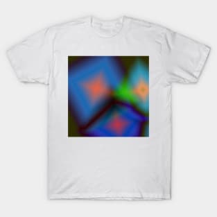 blue black green abstract texture T-Shirt